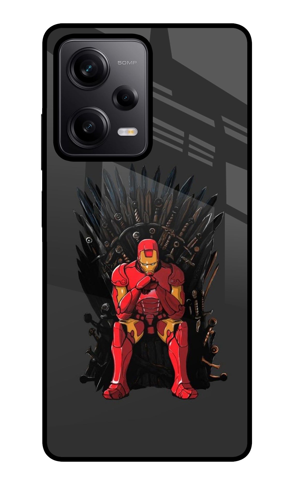 Ironman Throne Poco X5 5G Glass Case