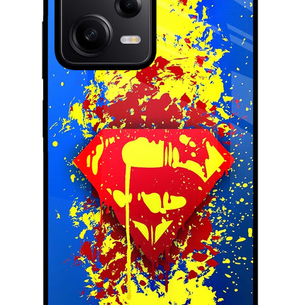 Superman logo Poco X5 5G Glass Case