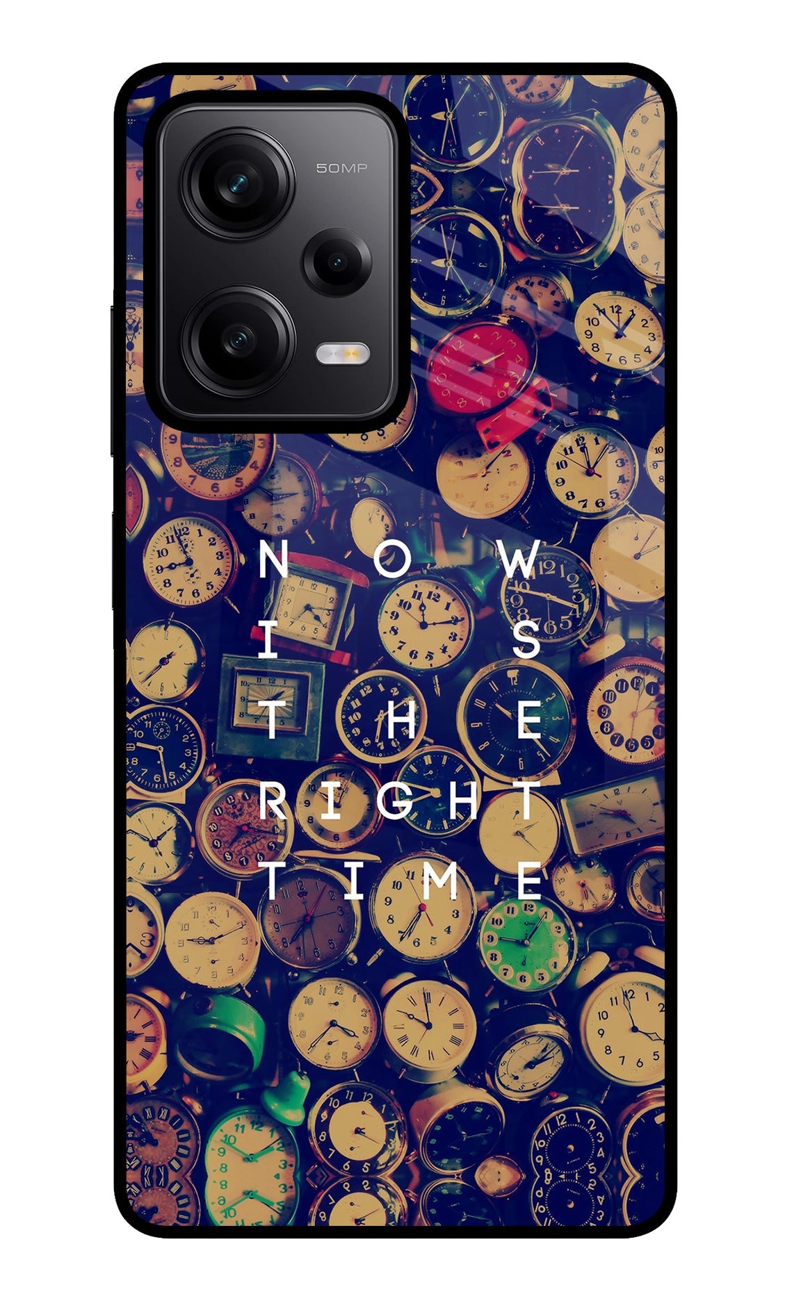 Now is the Right Time Quote Poco X5 5G Glass Case