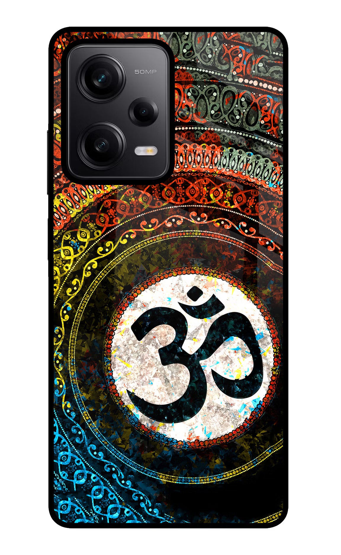 Om Cultural Poco X5 5G Glass Case Back Cover by Casekaro