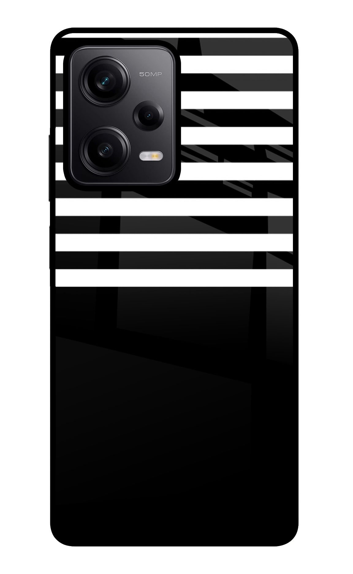 Black and White Print Poco X5 5G Glass Case