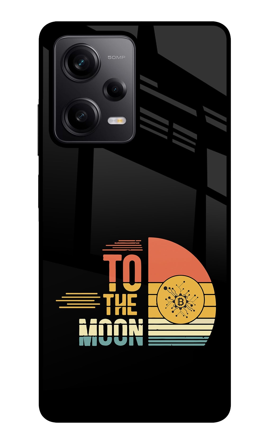 To the Moon Poco X5 5G Glass Case