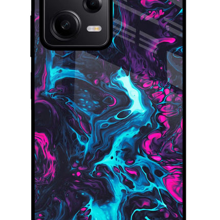 Abstract Poco X5 5G Glass Case Back Cover by Casekaro