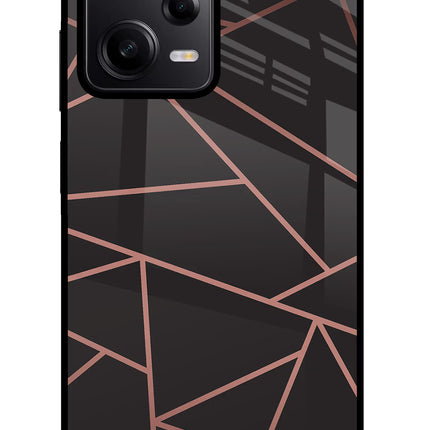 Geometric Pattern Poco X5 5G Glass Case Back Cover by Casekaro