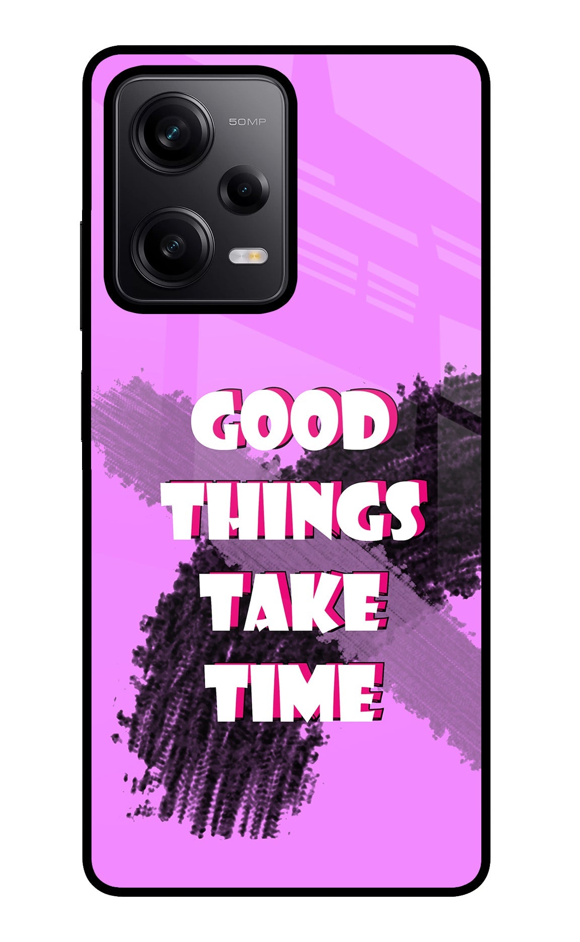 Good Things Take Time Poco X5 5G Glass Case