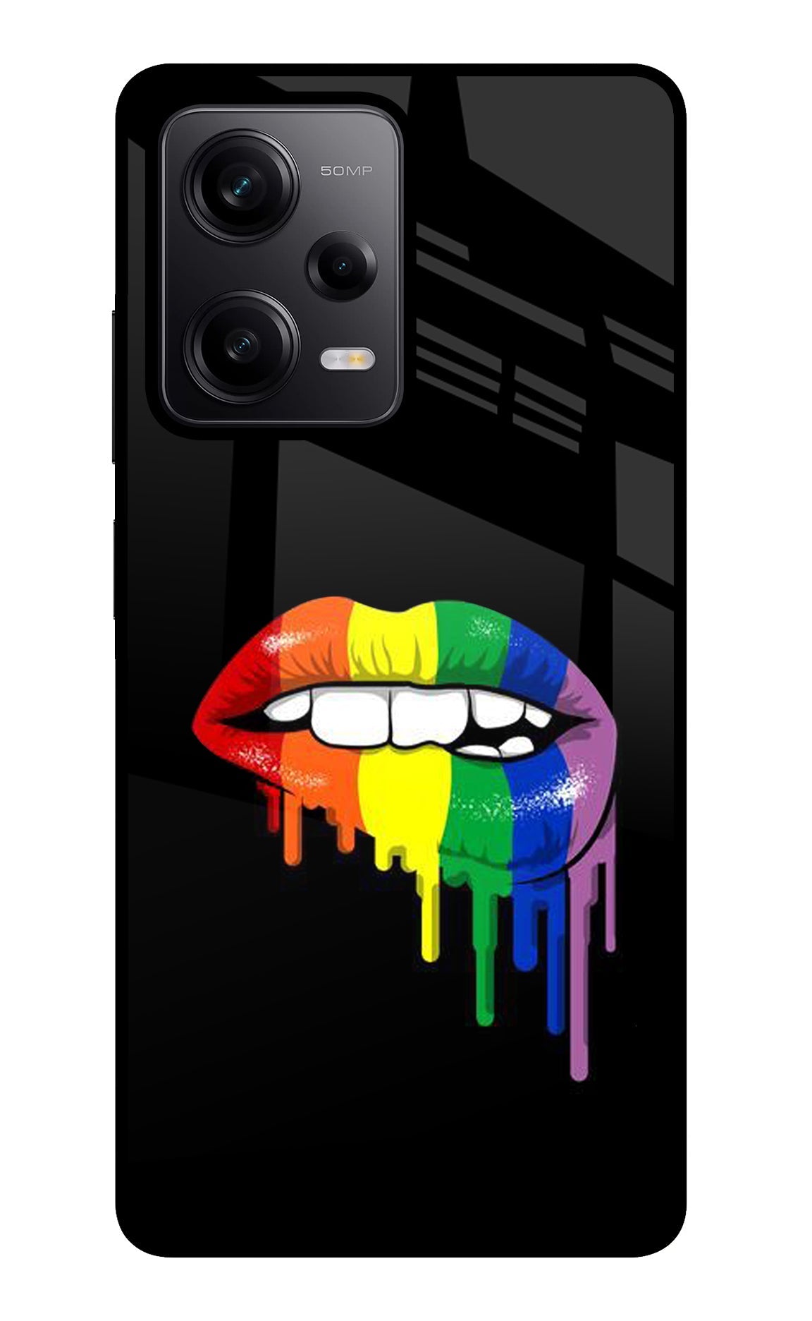 Lips Biting Poco X5 5G Glass Case