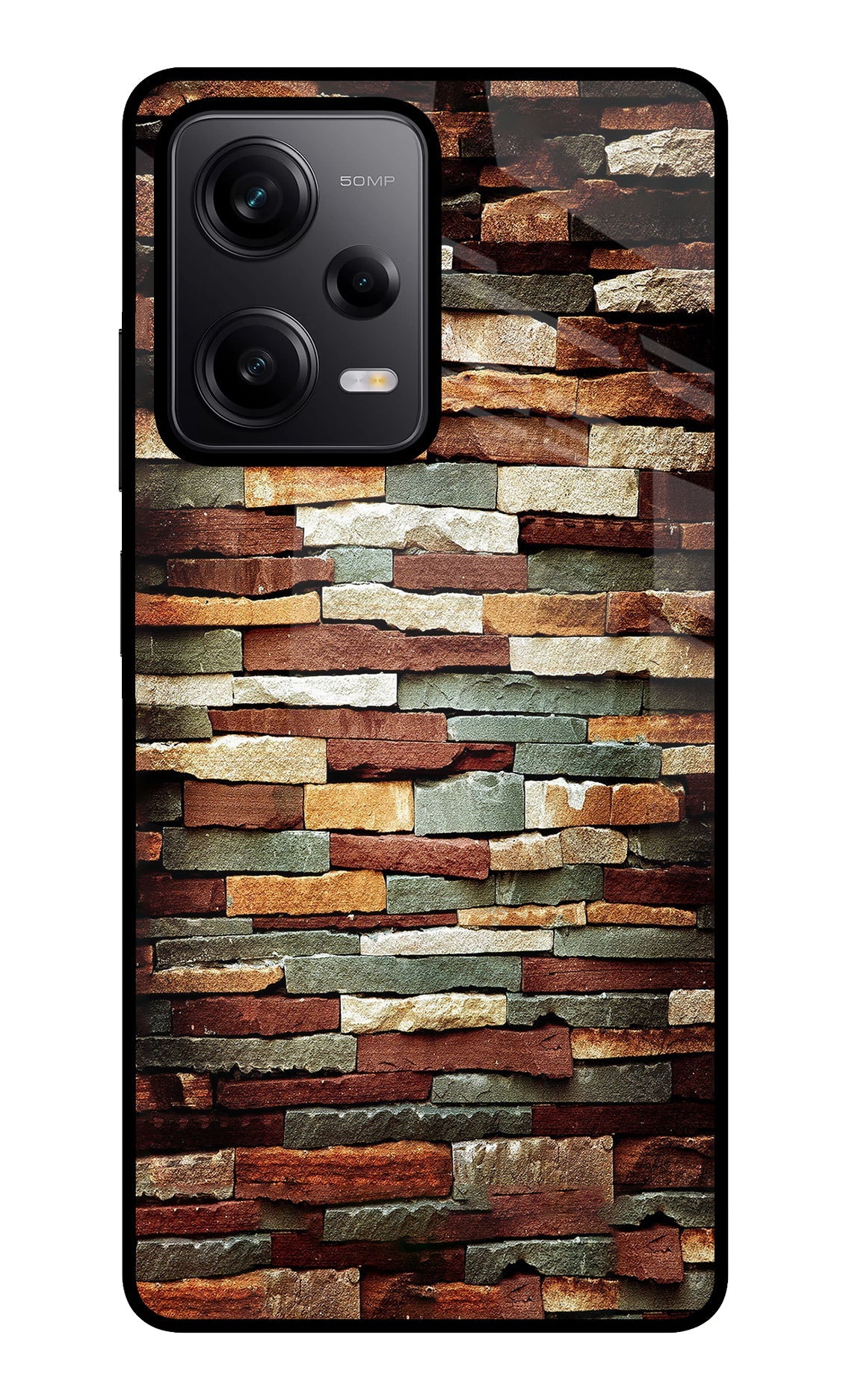 Bricks Pattern Poco X5 5G Back Cover