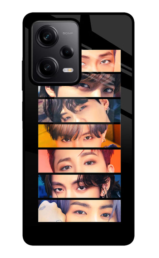 BTS Eyes Poco X5 5G Glass Case