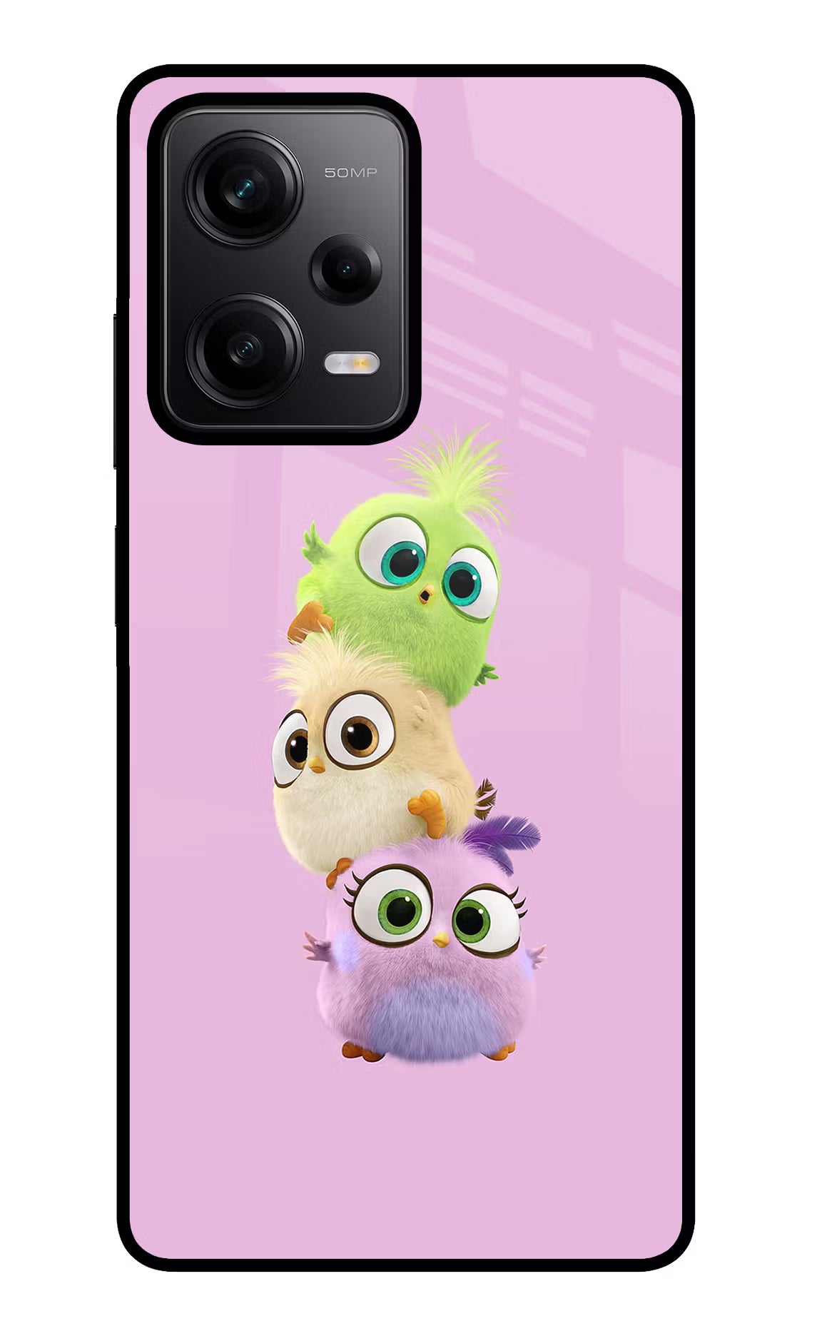 Cute Little Birds Poco X5 5G Glass Case Back Cover by Casekaro