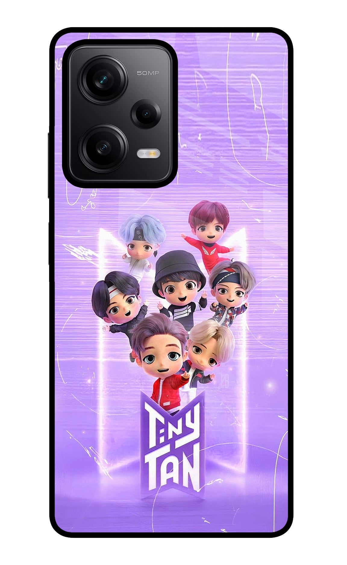 BTS Tiny Tan Poco X5 5G Glass Case