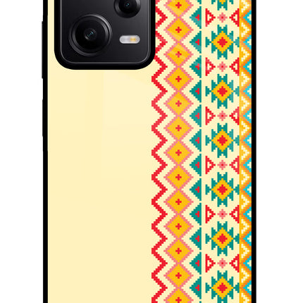 Ethnic Seamless Poco X5 5G Glass Case Back Cover by Casekaro