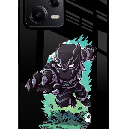 Black Panther Poco X5 5G Glass Case Back Cover by Casekaro