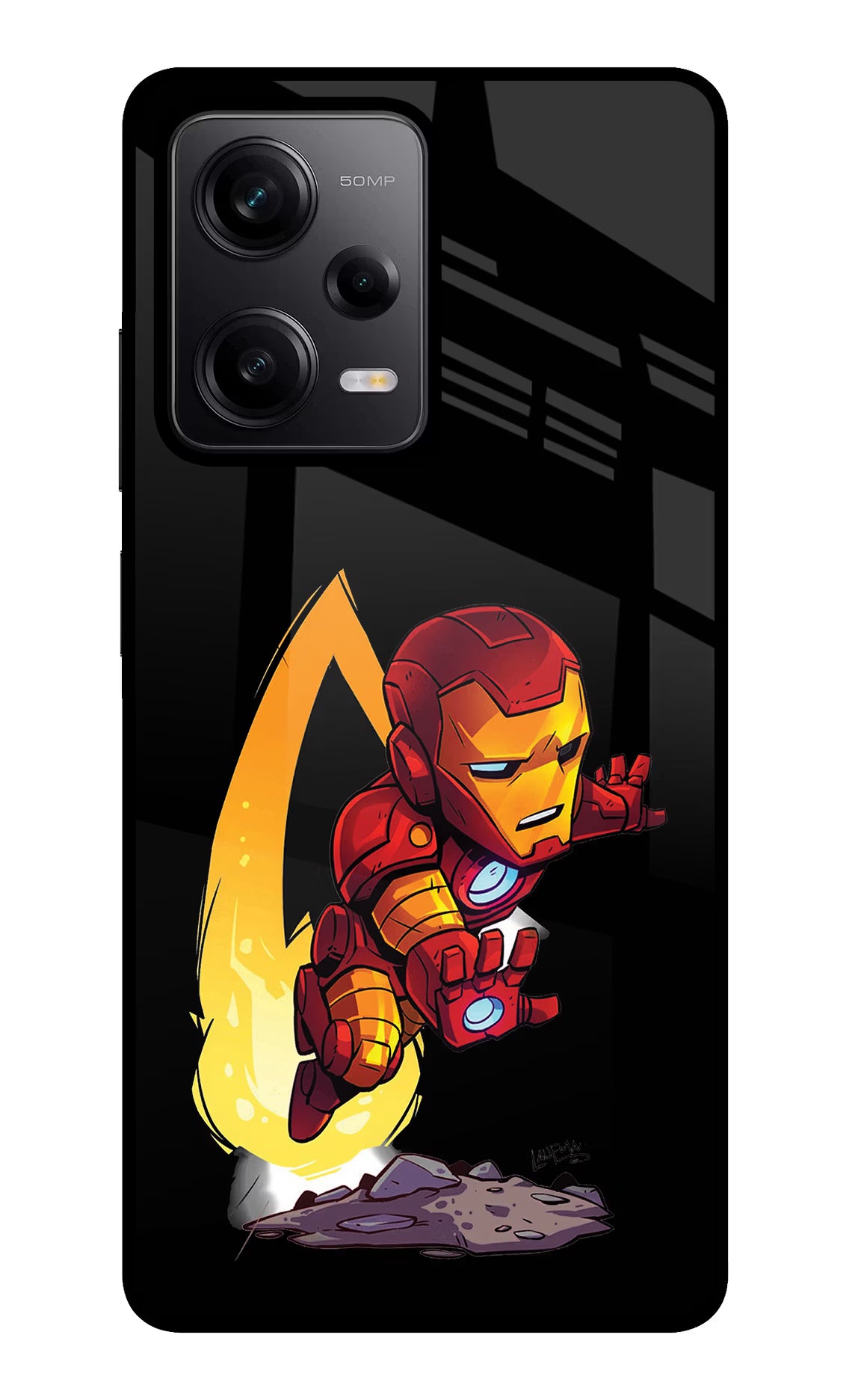 IronMan Poco X5 5G Glass Case Back Cover by Casekaro