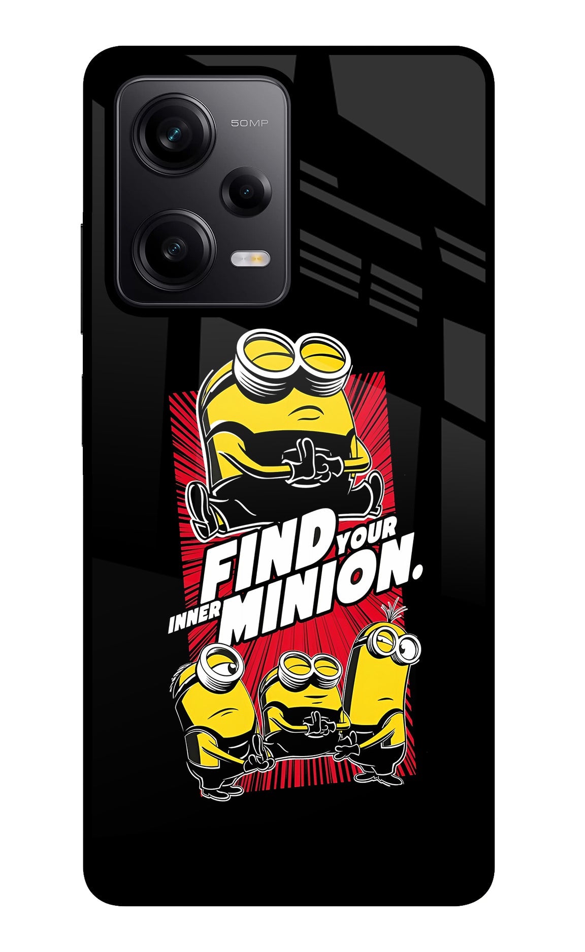 Find your inner Minion Poco X5 5G Glass Case