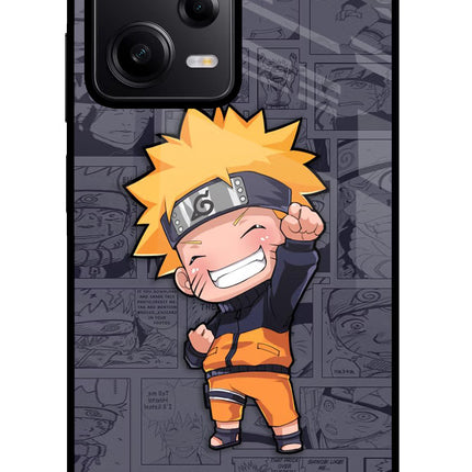 Chota Naruto Poco X5 5G Glass Case Back Cover by Casekaro