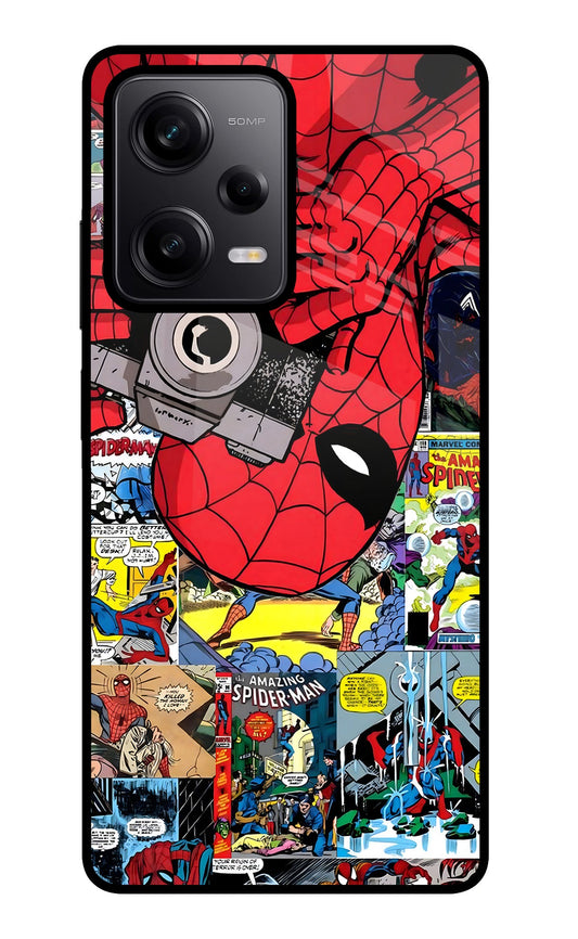 Spider Man Poco X5 5G Glass Case