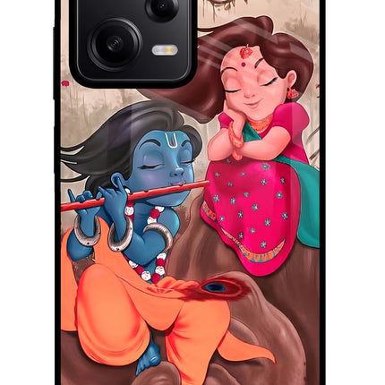 Radhe Krishna Poco X5 5G Glass Case