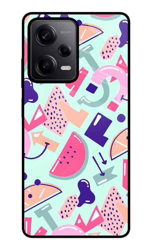 Doodle Pattern Poco X5 5G Glass Case