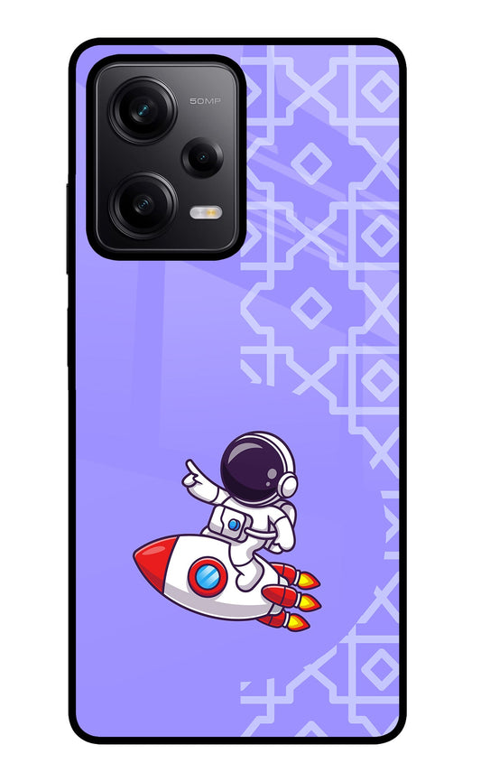 Cute Astronaut Poco X5 5G Glass Case