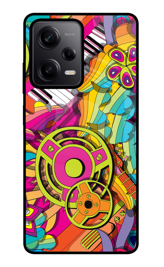 Music Doodle Poco X5 5G Glass Case