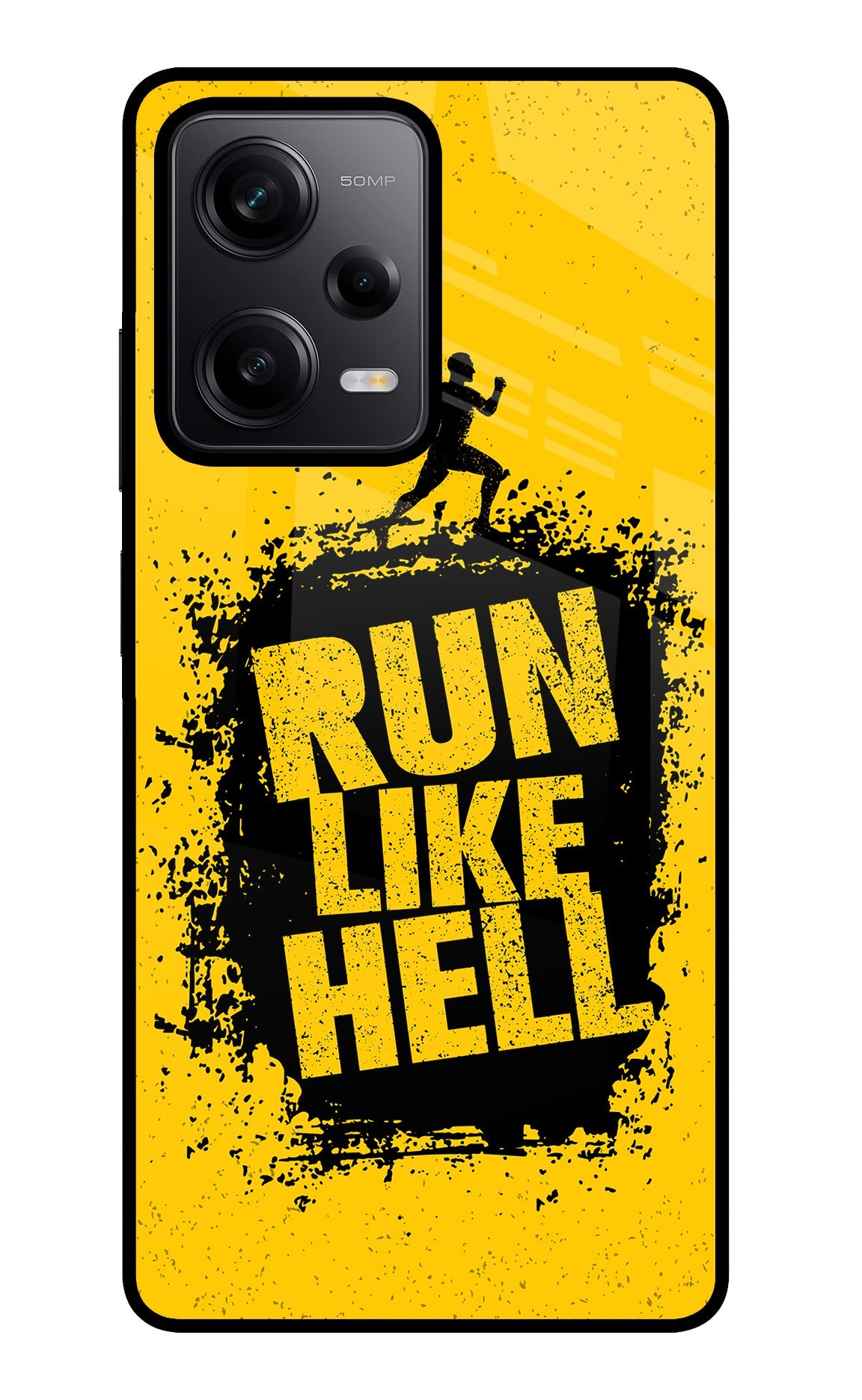 Run Like Hell Poco X5 5G Glass Case