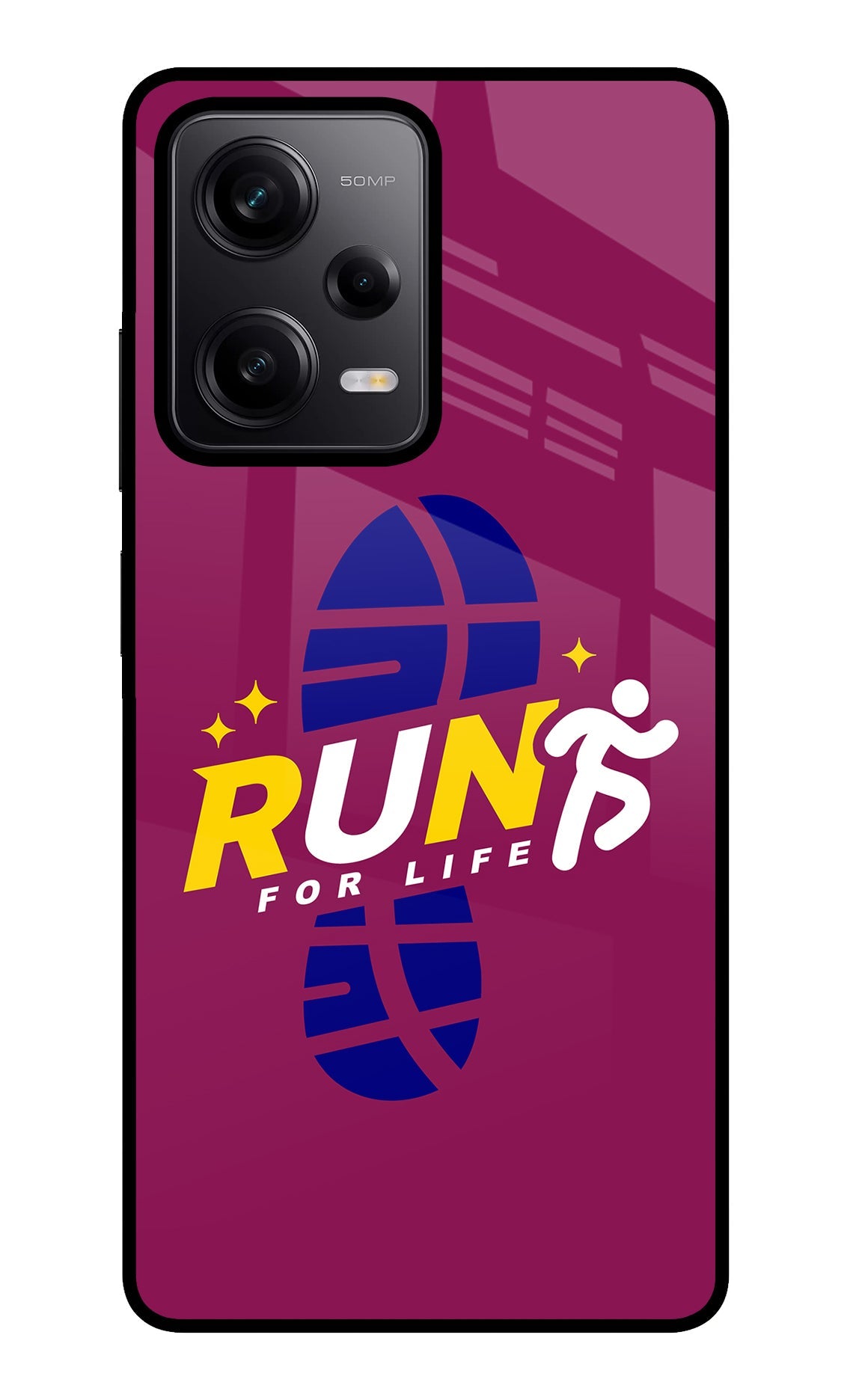 Run for Life Poco X5 5G Glass Case