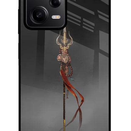 Shiv Trishul Poco X5 5G Glass Case Back Cover by Casekaro