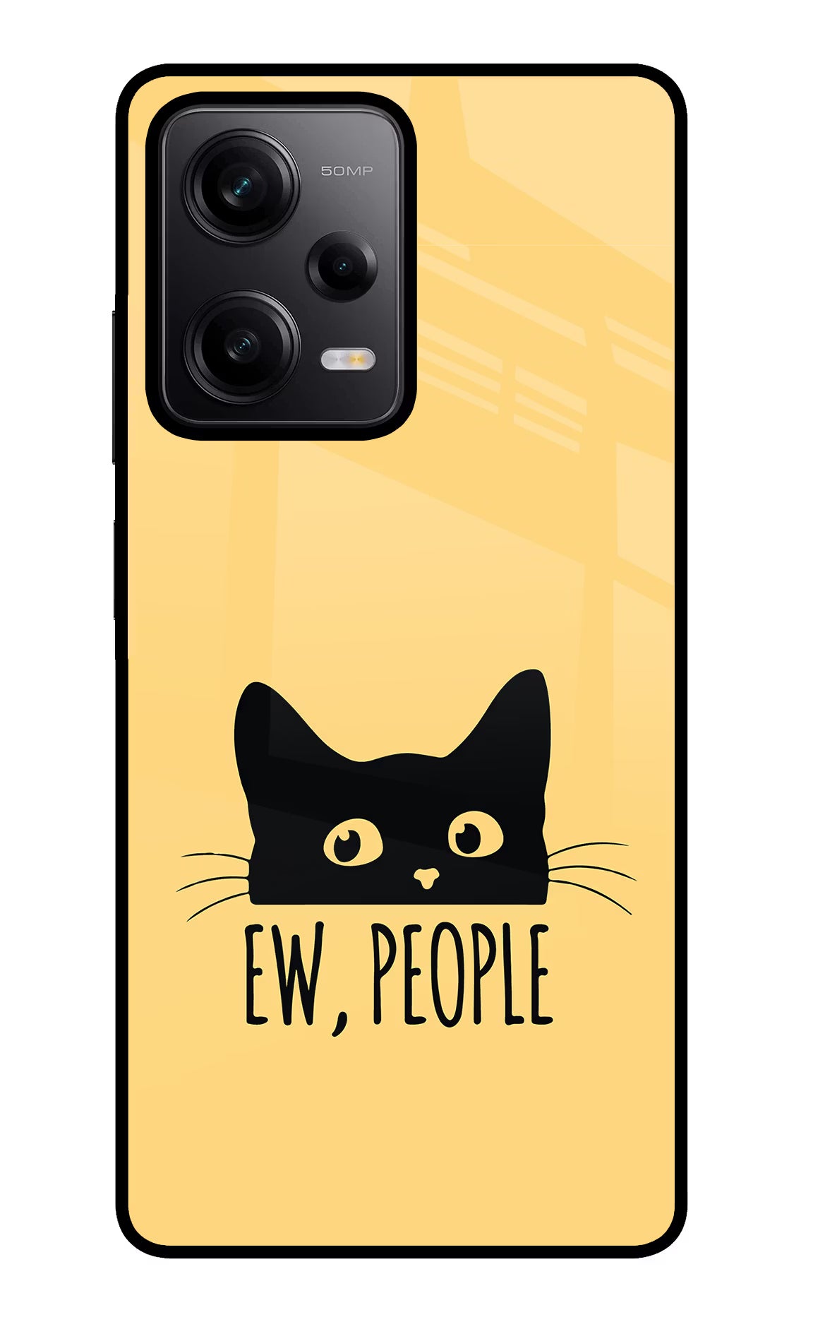 Ew People Catitude Poco X5 5G Glass Case Back Cover by Casekaro