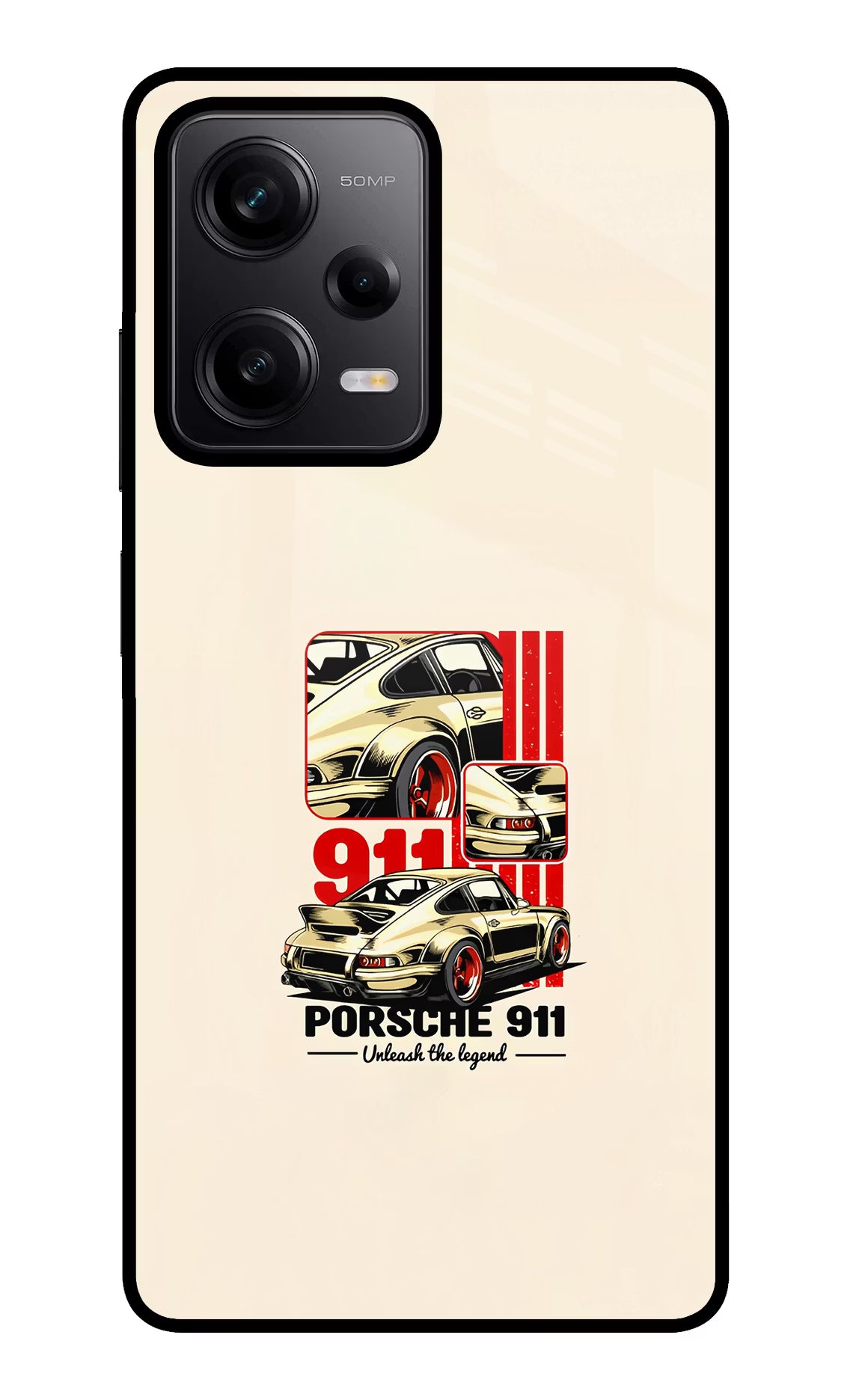 Classic Porsche 911 Poco X5 5G Glass Case