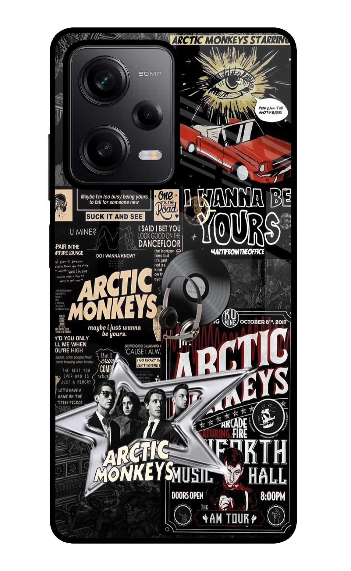 Arctic Monkeys Poco X5 5G Glass Case Back Cover by Casekaro