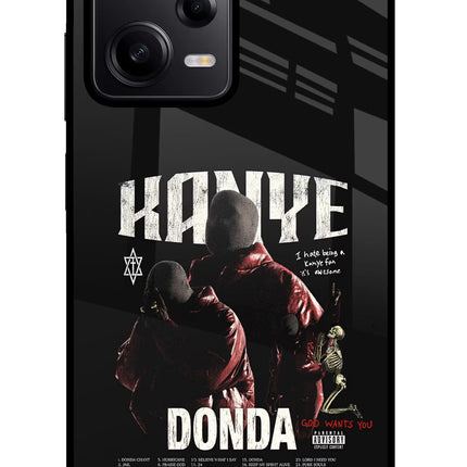 Donda Kanye West Poco X5 5G Glass Case Back Cover by Casekaro