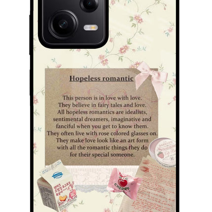 Hopeless Romantic Poco X5 5G Glass Case Back Cover by Casekaro