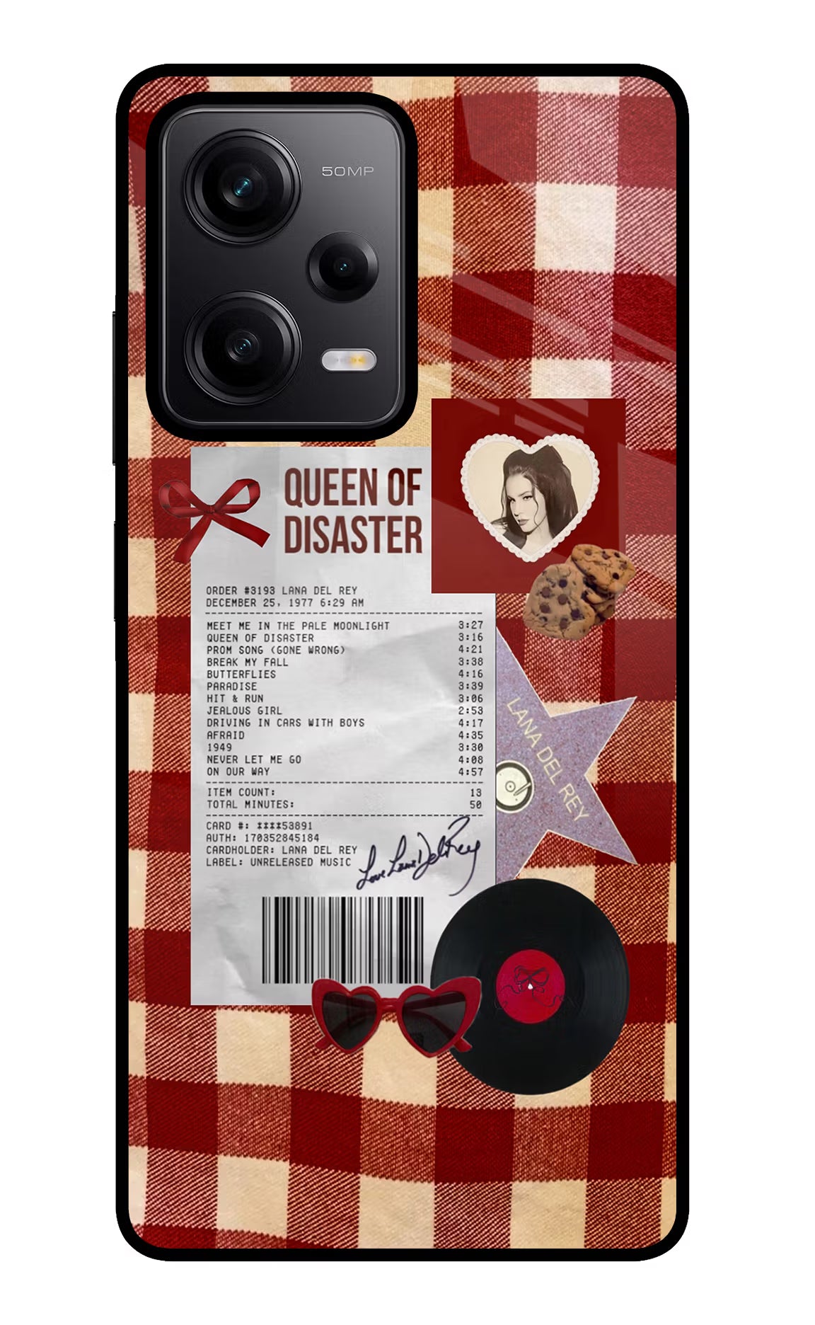 Queen of Disaster Poco X5 5G Glass Case Back Cover by Casekaro