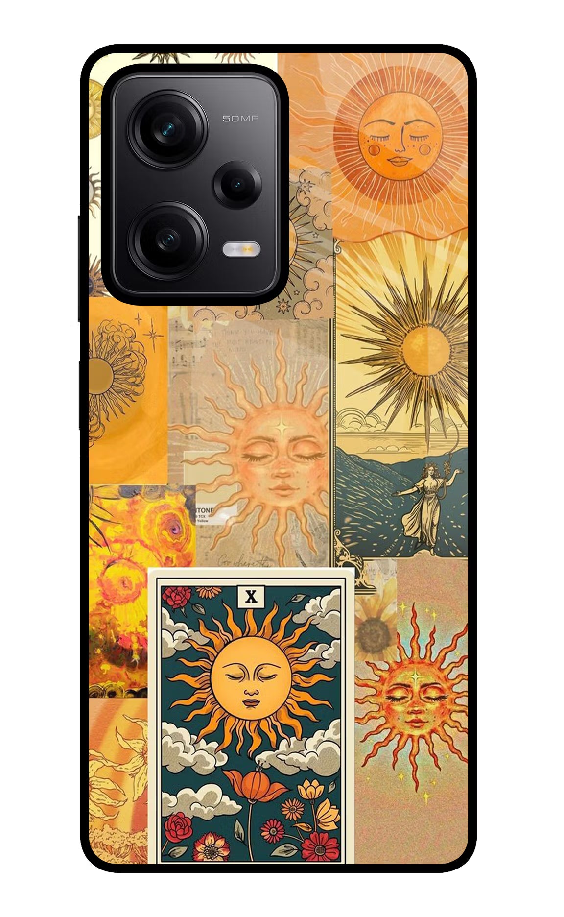 Sun Poco X5 5G Glass Case Back Cover by Casekaro