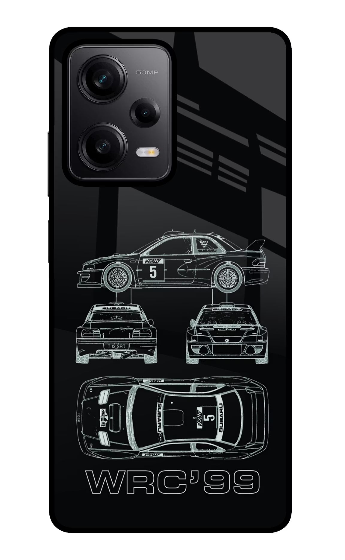 WRC'99 Poco X5 5G Glass Case Back Cover by Casekaro