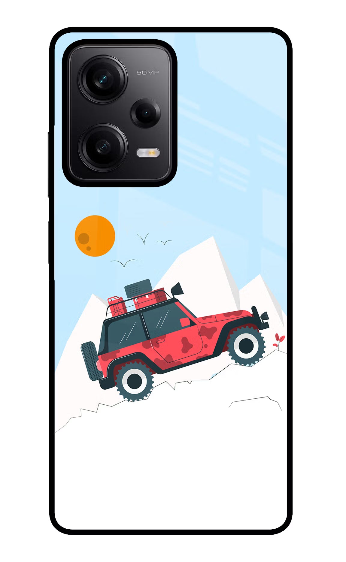 Mountain Trail Beast Poco X5 5G Glass Case Back Cover by Casekaro