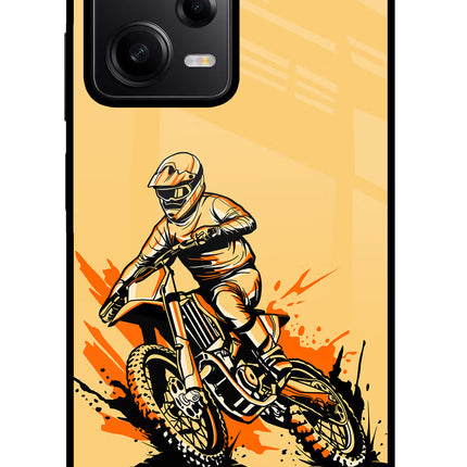 Off-Road Fury Poco X5 5G Glass Case Back Cover by Casekaro