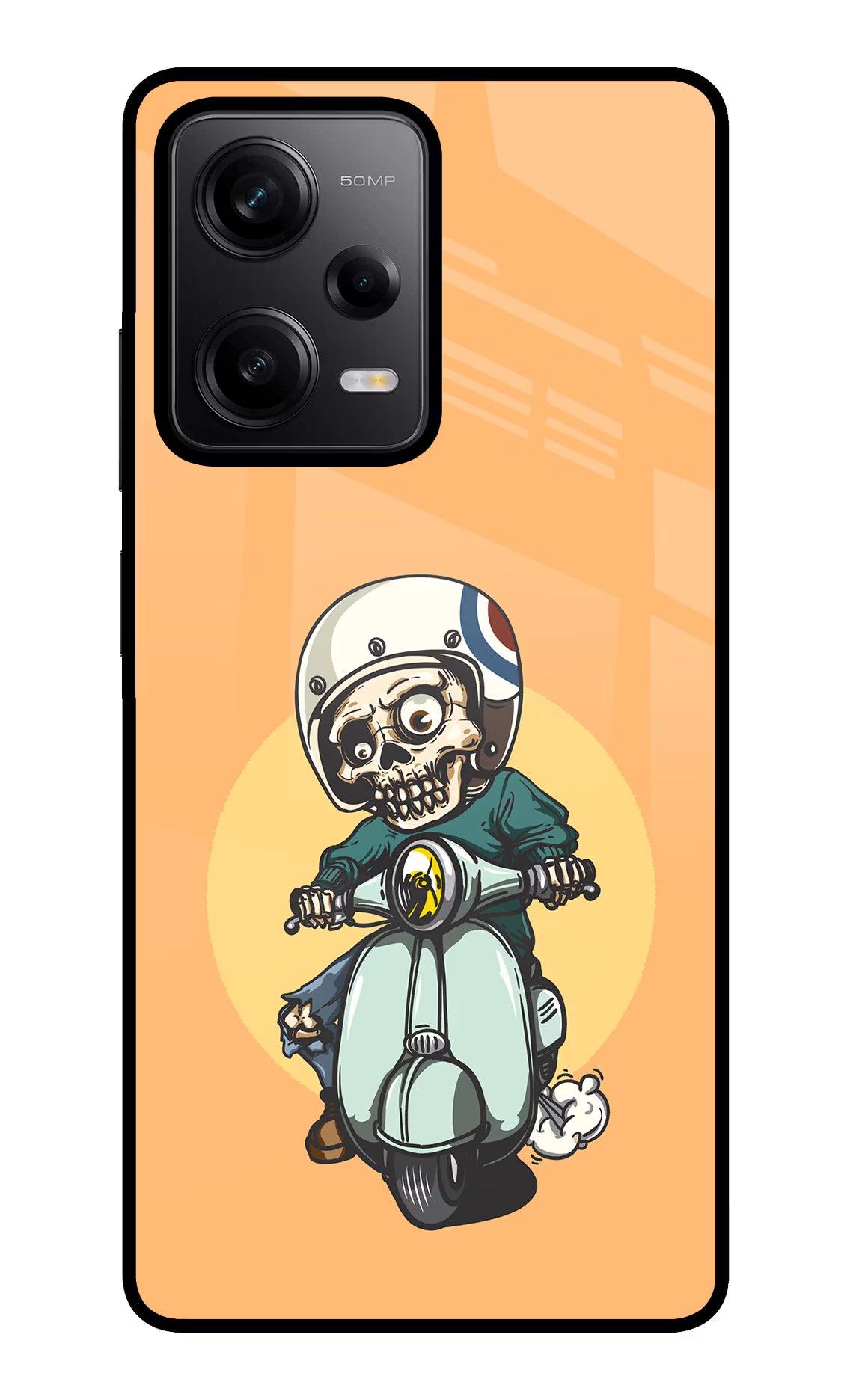 Undead Biker Poco X5 5G Glass Case Back Cover by Casekaro