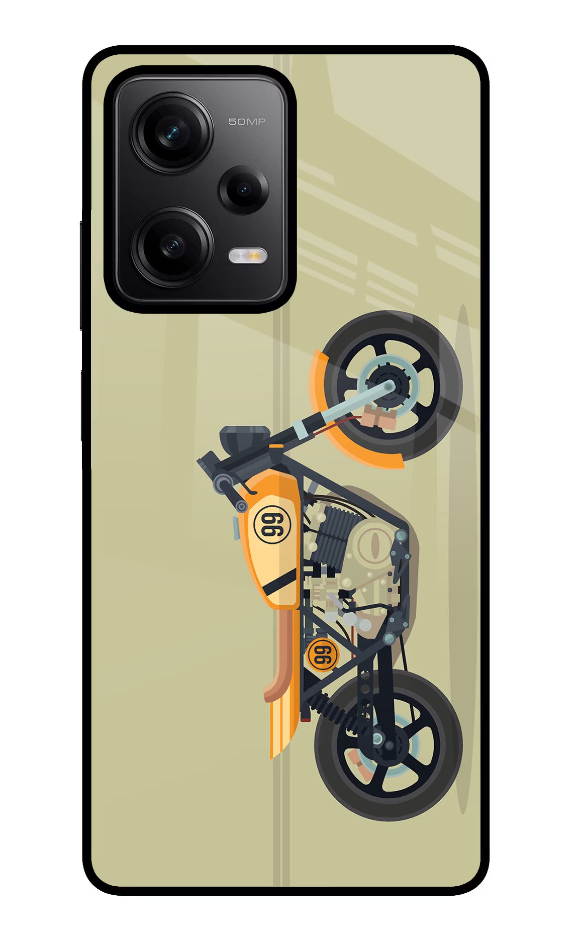 Vertical Speedster Poco X5 5G Glass Case Back Cover by Casekaro