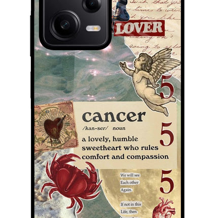 Cancer Zodiac Poco X5 5G Glass Case Back Cover by Casekaro