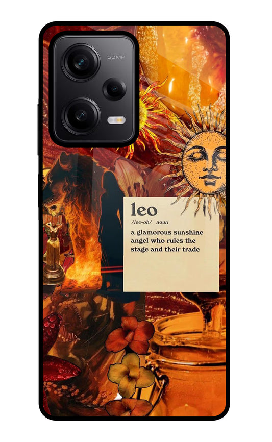 Leo Zodiac Poco X5 5G Glass Case
