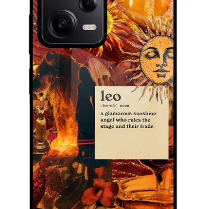 Leo Zodiac Poco X5 5G Glass Case Back Cover by Casekaro