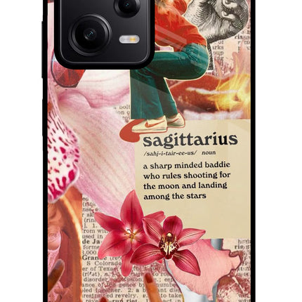 Sagittarius Zodiac Poco X5 5G Glass Case Back Cover by Casekaro