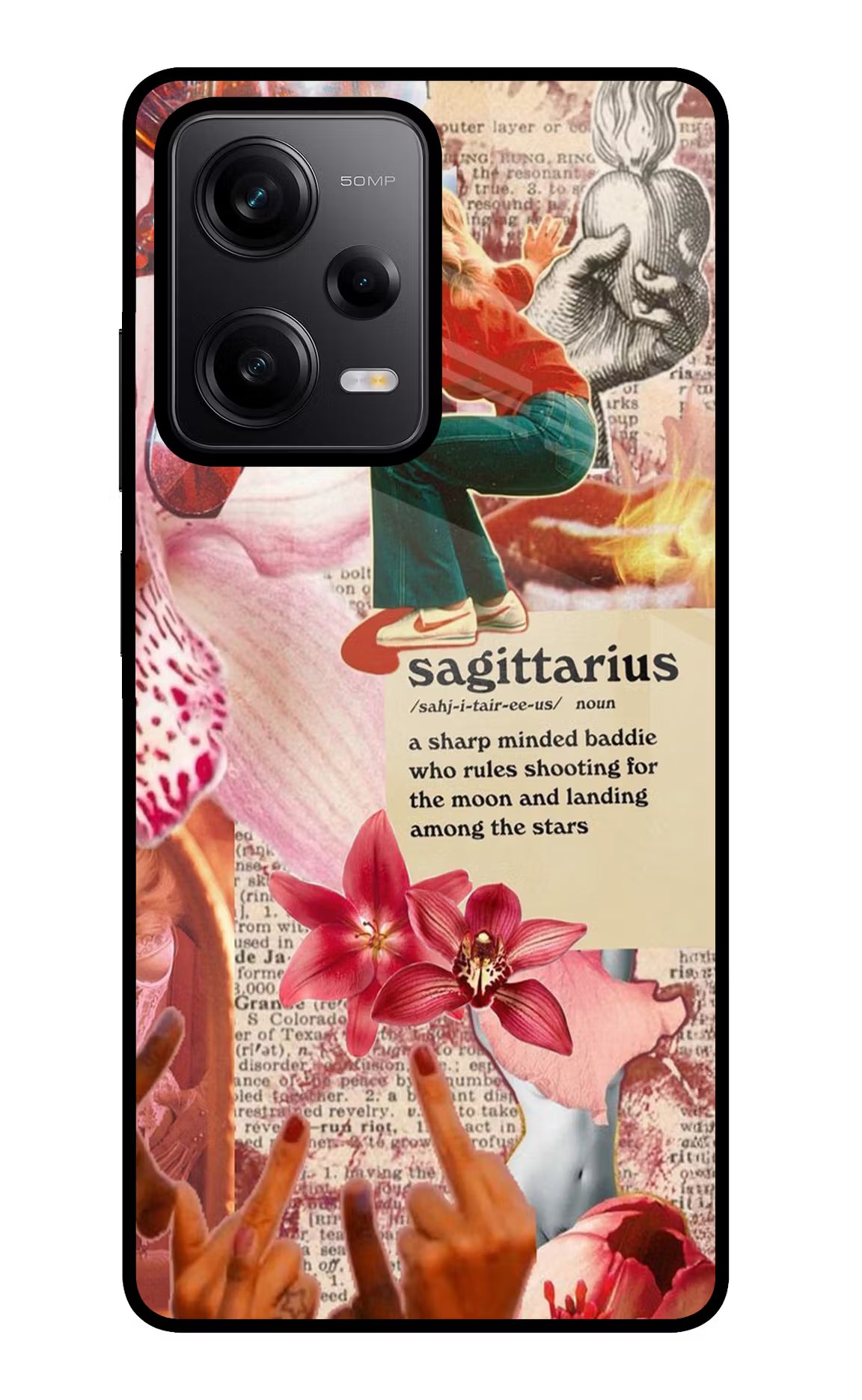 Sagittarius Zodiac Poco X5 5G Glass Case Back Cover by Casekaro