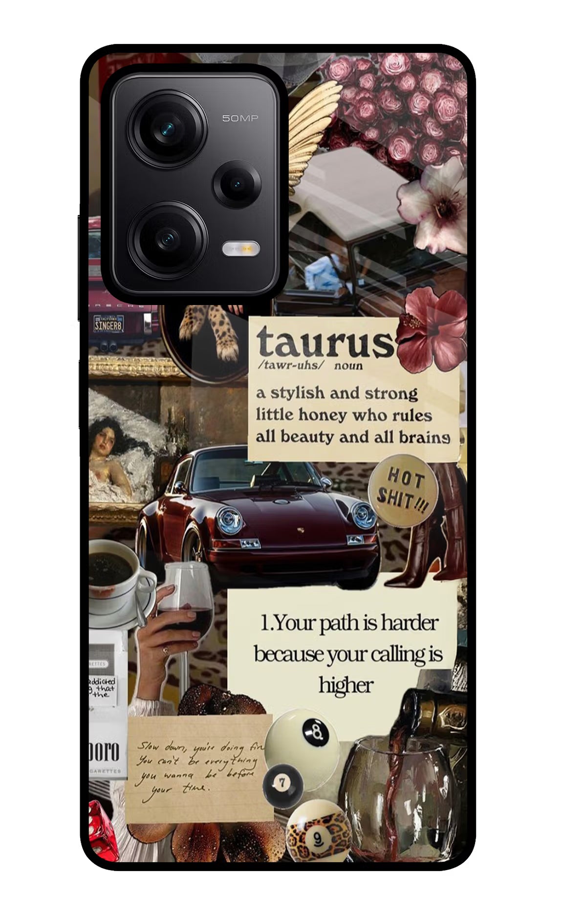 Taurus Zodiac Poco X5 5G Glass Case