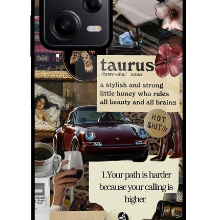 Taurus Zodiac Poco X5 5G Glass Case Back Cover by Casekaro