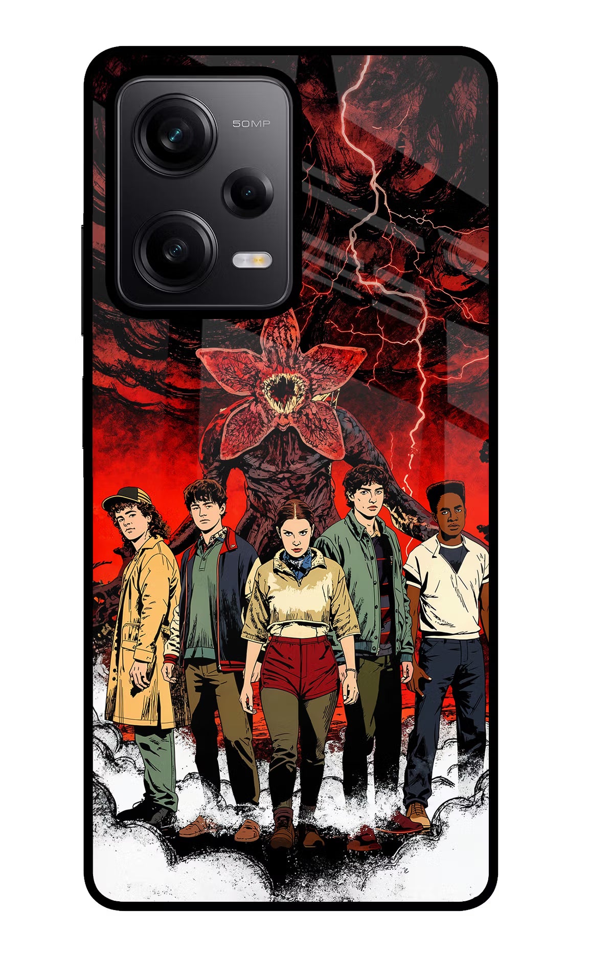 Ordinary Things Characters Poco X5 5G Glass Case Back Cover by Casekaro