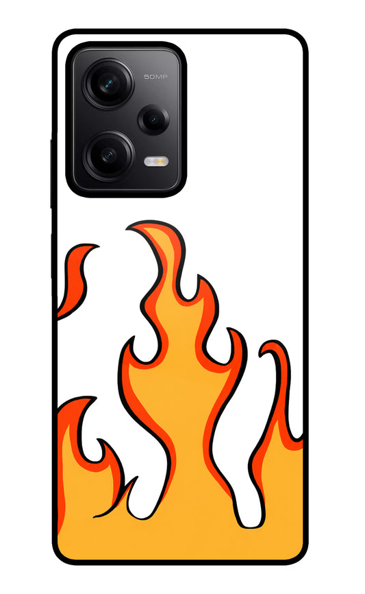 Fired Up – White Poco X5 5G Glass Case