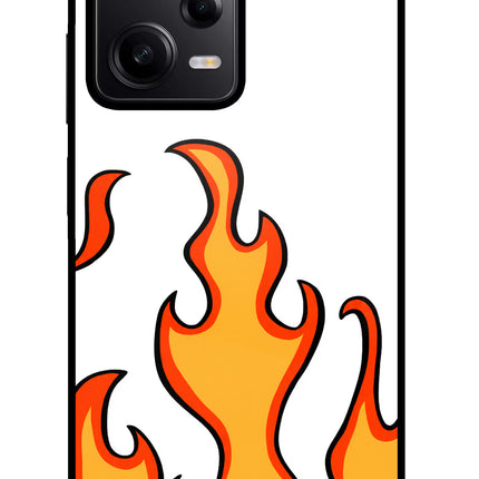 Fired Up – White Poco X5 5G Glass Case Back Cover by Casekaro
