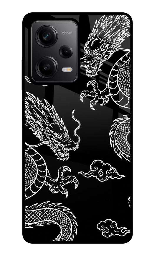 Twin Dragons Poco X5 5G Glass Case